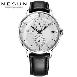 New Switzerland Luxury Brand NESUN Automatic Mechanical Men's Watches Sapphire Energy Display Waterproof Auto Date Clock N9606