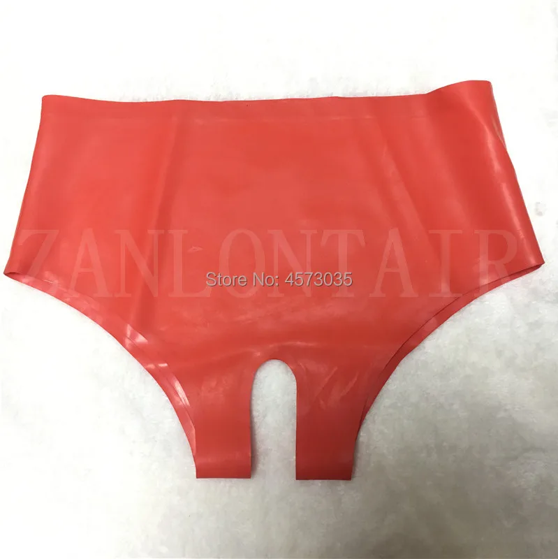 

sexy lingerie exotic handmade women female red latex open crotch hole shorts underwear cekc zentai uniform catsuits fetish