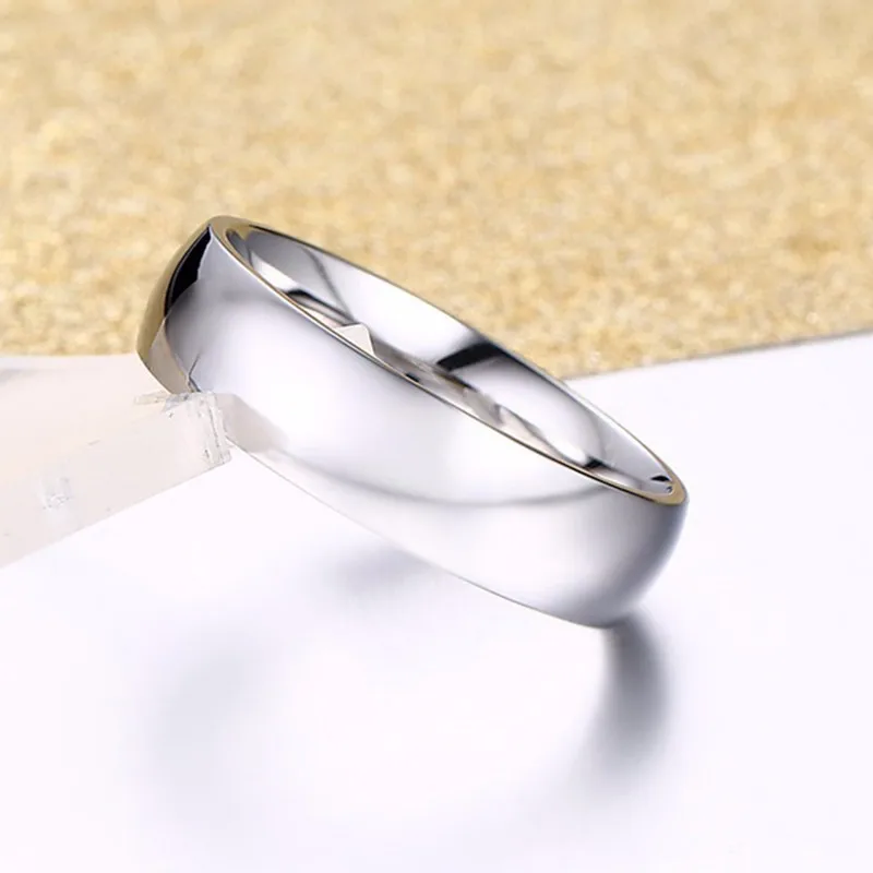 Vnox Never Fade Wedding Bands for Women Men Couple Rings Stainless Steel Anti Allergy Classic Rings Lovers Gift