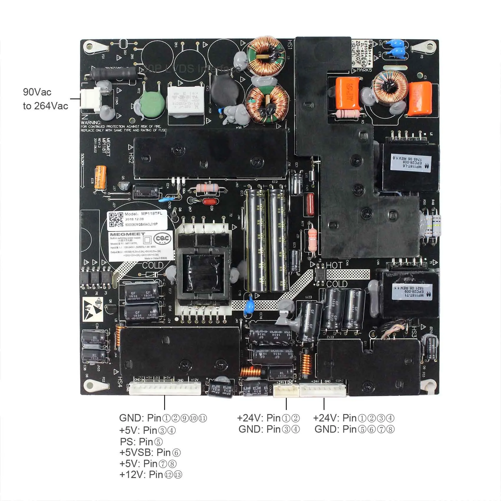 Power Supply Papan untuk Lampu Latar MP118TFL32 Kompatibel Bekerja dengan: 32 Inch Layar LCD