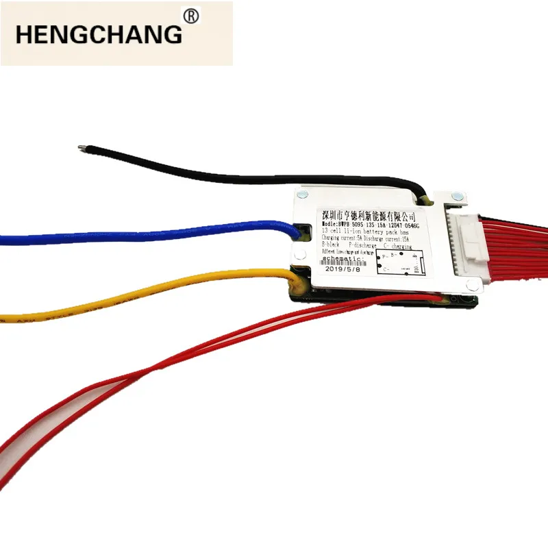 13s Bms for 48v E Bike Battery On Off Switch Charging Voltage 54.6v 15a Hailong Water Bottle Style Pcm Pcba