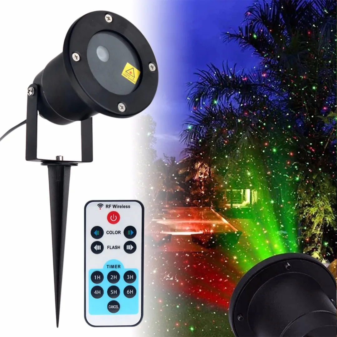 

Newest Waterproof Outdoor Moving Projector Laser LED Garden Christmas Light Stage Light