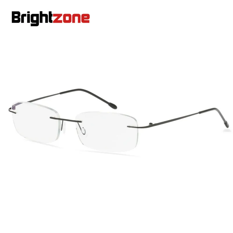 

Brightzone 2023 Fashion Men Women Alloy Eyeglasses Frame Stainless Steel Rimless Reading Glasses Oculos De Grau Feminino Armacao