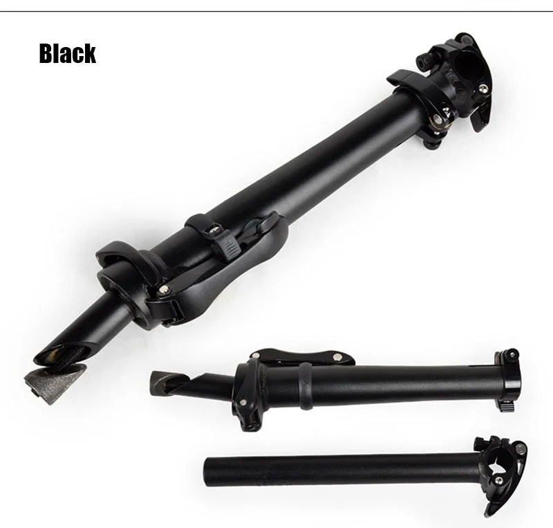 Folding Bike Adjustable Stem, Alloy Aluminum, Quick-Release, 25.4mm with Thread, High Quality