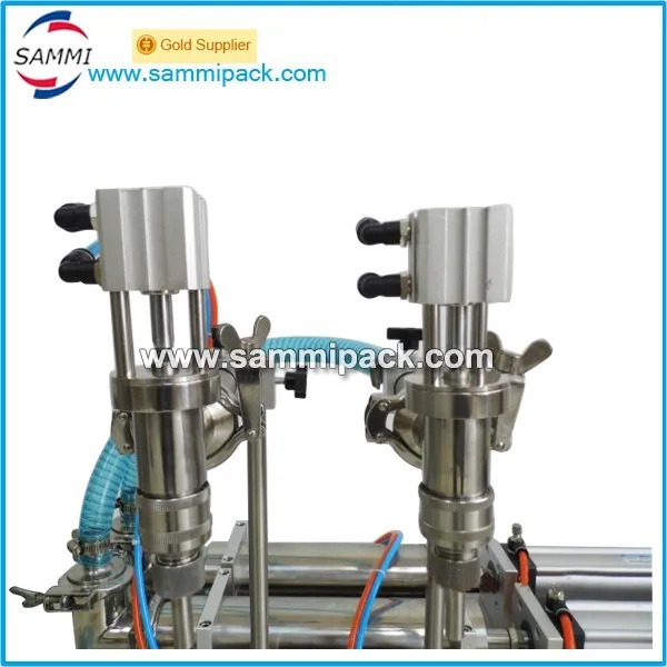 Hohe qualität pneumatische doppel köpfe flüssige füllstoff für shampoo, öl, saft