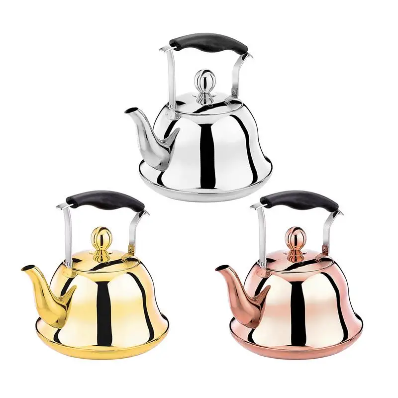 2L Whistling Kettle For Gas Stove Induction Cooker Stainless Steel Whistling Kettle Tea Kettle Water Bottle Coffee Tea Pot