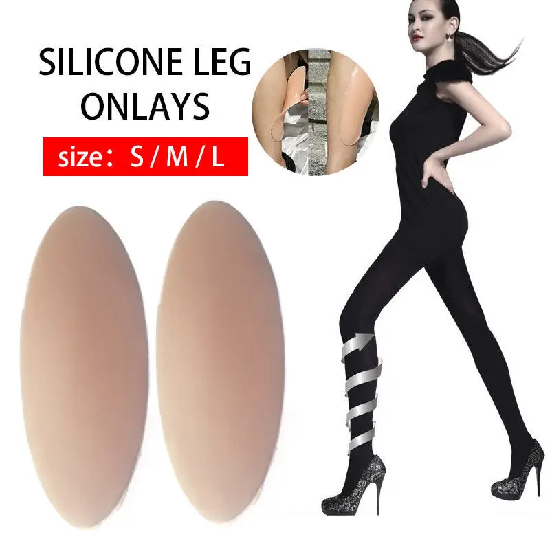 Leg Correctors Silicone Leg Onlays Soft Self-Adhesive For Crooked Or Thin Legs Gel Pads Body Beauty Includes Elastic Leg Sleeves