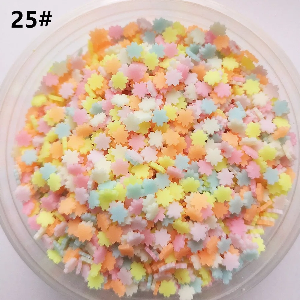 27 Kleuren 100G Nep Hagelslag Voor Slime Filler Candy Chocolate Cake Dessert Modder Decoratie Accessoires