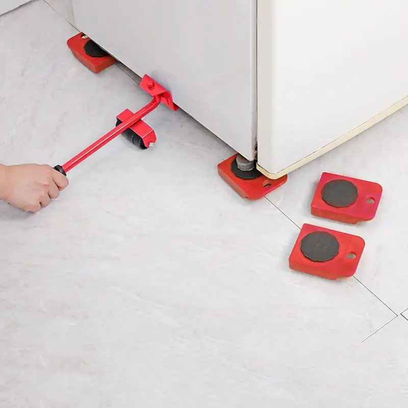 

5 Pcs/set Hand Tool Set Furniture Lifter mover transport Furniture Slides Kit, Heavy Furniture Roller Move Tools