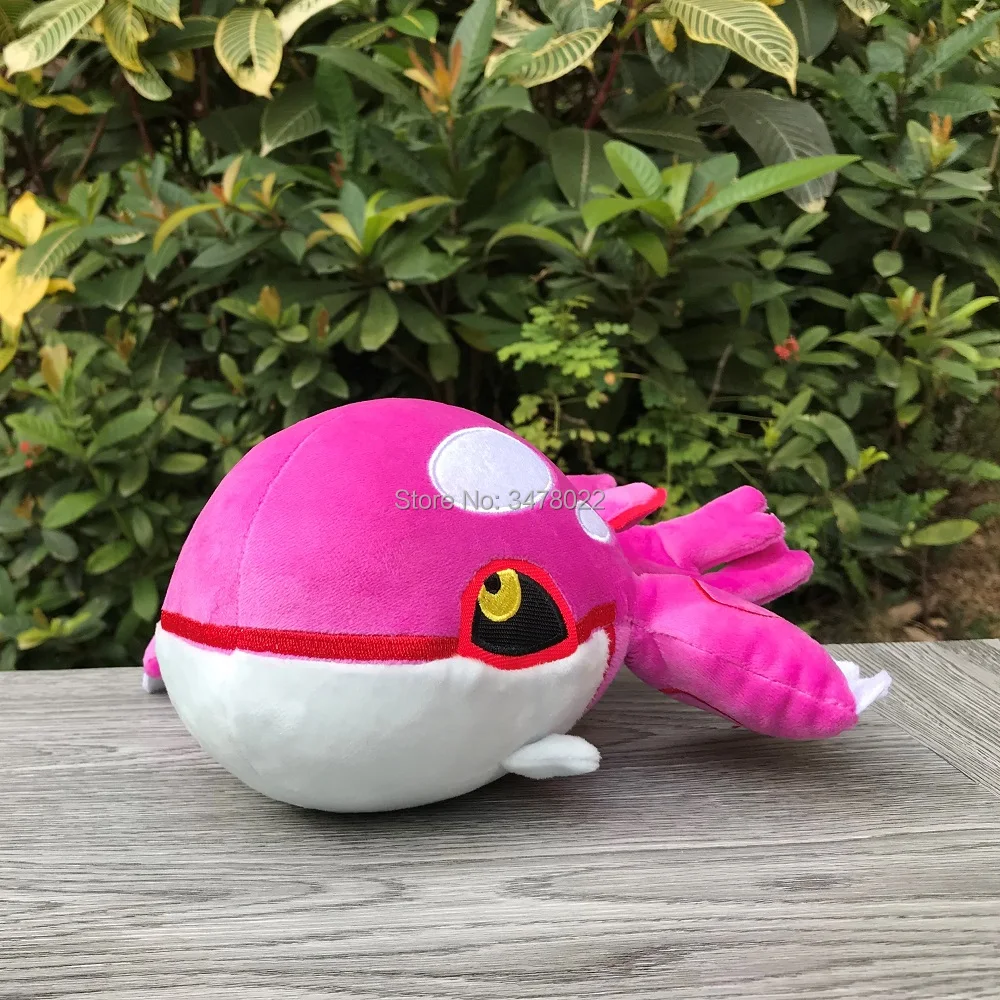 Takara Tomy Pokemon Shiny Kyogre Plush Purple Cartoon Kaiorga Stuffed Toy Cute Soft Doll 9.5