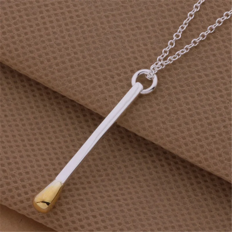 Simple match S925 silver necklace little sister new fashion clavicle pendant popular accessories