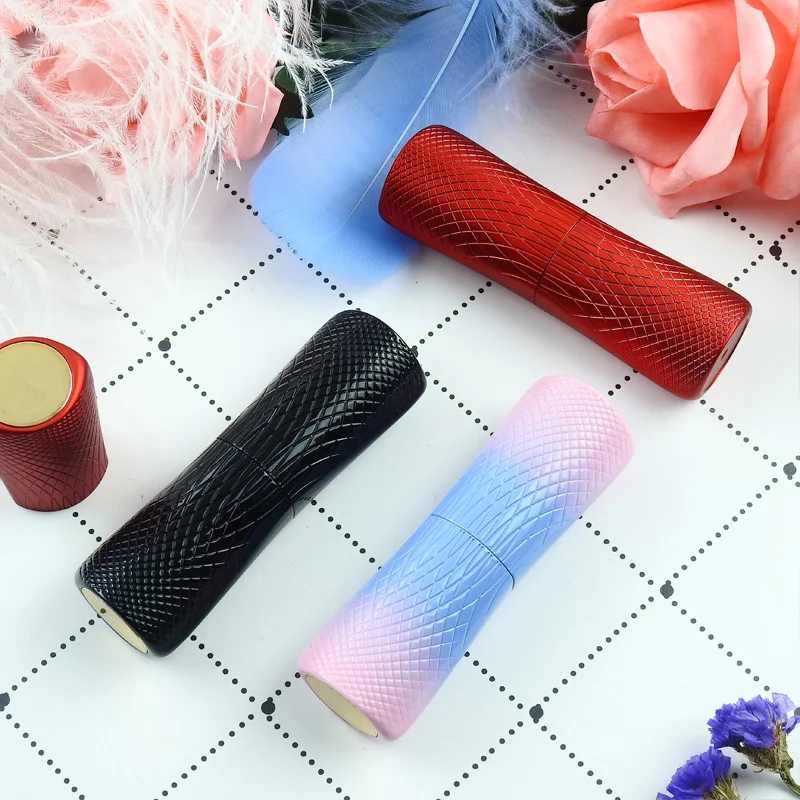 Refillable Plastic Mini Bottles DIY Lipsticks Containers Tube Bottle Black Red Lip Stick Empty Tubes Cosmetic Tools 200pcs/lot