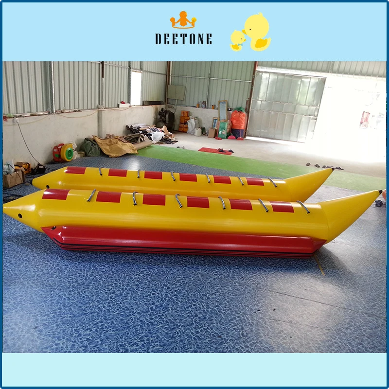 

6 person seat inflatable flying fish banana boat, inflatable flying fish/ocean drag forward game, with an air pump