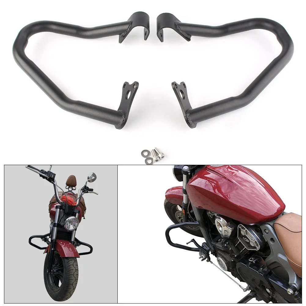 

Black Steel Motorcycle Highway Crash Bar Kit Front Engine Guard Protector For Indian Scout Sixty 2014 2015 2016 2017 2018