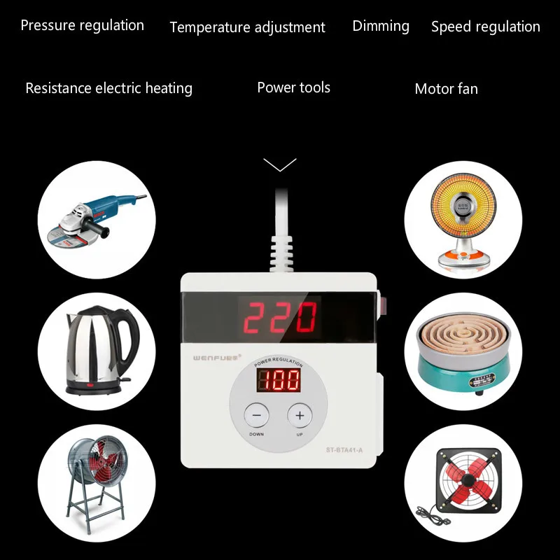 4000w Silicon Controlled Electronics Voltage Regulator Electric Machinery Adjust Speed Heating Electric Furnace Organ 220V