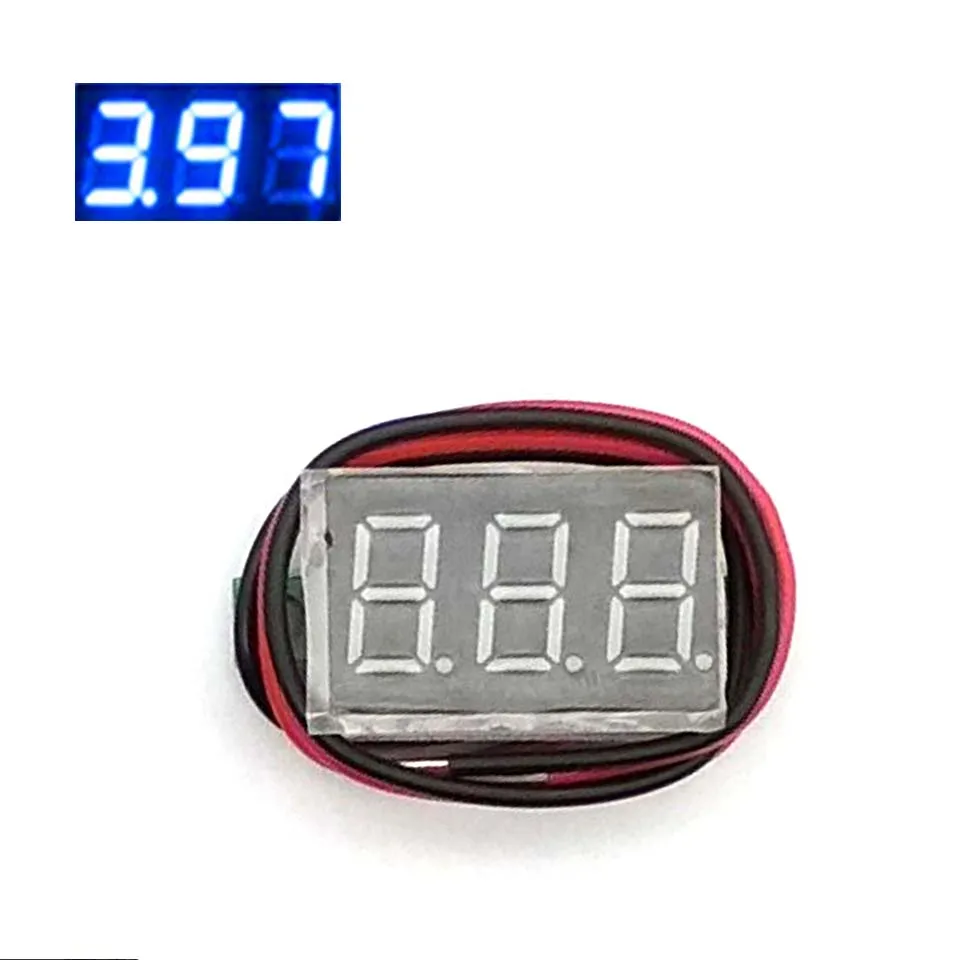 Mini voltímetro con pantalla LCD de 0,36 pulgadas, amperímetro Digital, DC 4,7-30V, LED