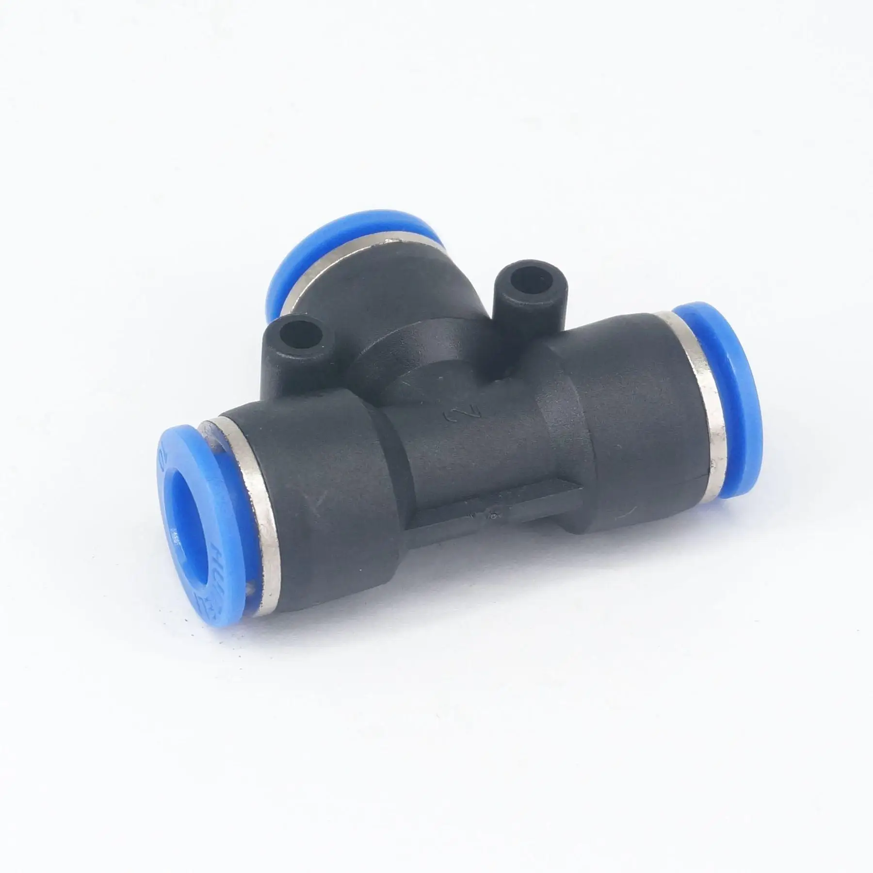 Fit Tube O/D 10mm Pneumatic Tee 3 Way Push In Connector Union Quick Release Air Fitting Plumbing