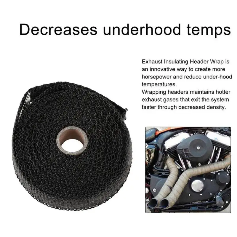 5m motorcycle exhaust pipe header wrap heat resistant cloth car modification universal insulation tape engine protection