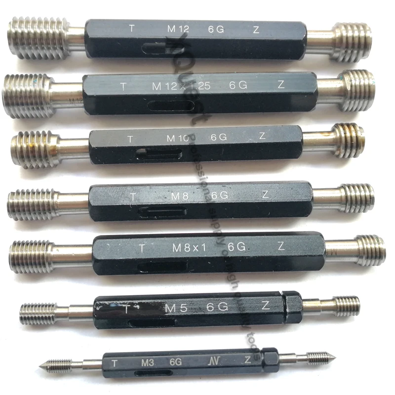 Imagem -06 - Calibre de Rosca Fina 6g Medidor m1 M1.2 M1.4 M1.6 m2 m3 m4 m5 m6 m8 M10 M12 X1.5 X1.25 x1 X0.5 t z