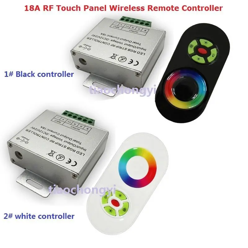 DC 12V-24V 18A RGB RF Touch Panel Wireless Remote Controller For 2835 5050 RGB Led Strip