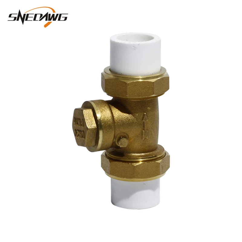 

PPR Pipe Water Check Valve 20/25/32mm Brass Water Supply Pipe Check Valve 1/2'' 3/4'' 1'' Pipe Joint Accessory Fitting Valve