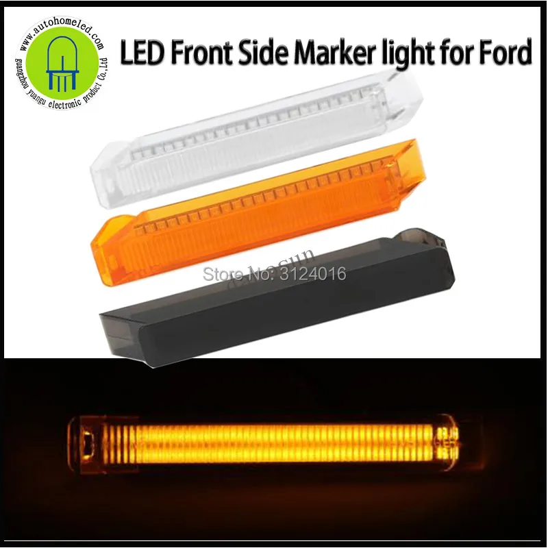 2PCS X Dahosun LED Rearview Side Light for Ford F150 Raptor 2010-2014 for Lincoln Mark LT 2006-2008 Amber Beam Sidelight DOT CE