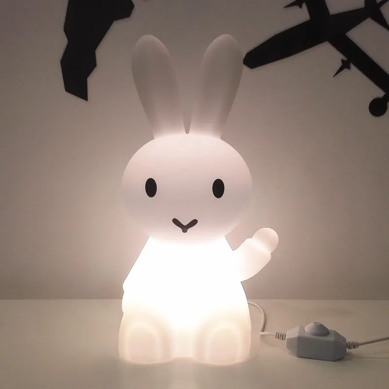 Imagem -05 - Coelho Coelho Hare Bebê Lâmpada Luz da Noite Pode Ser Escurecido Usb Lâmpada Criativa dos Desenhos Animados Presente Animal para Crianças Quarto Conduziu a Lâmpada de Mesa