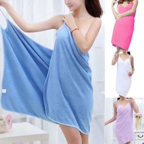 US Creative Bath Wearable Towel Dress Girls Women Lady Fast Drying Beach Spa