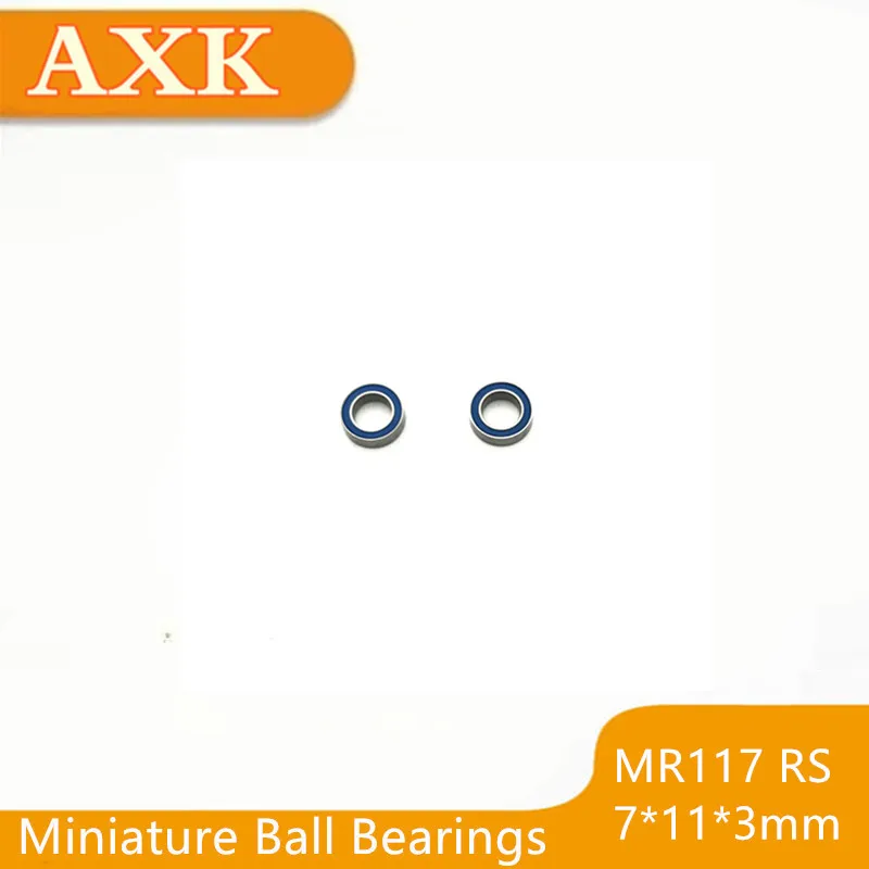 

2023 Direct Selling New Mr117-2rs Bearing Abec-3 10pcs 7x11x3 Mm Miniature Mr117rs Ball Bearings Blue Sealed Mr117 2rs