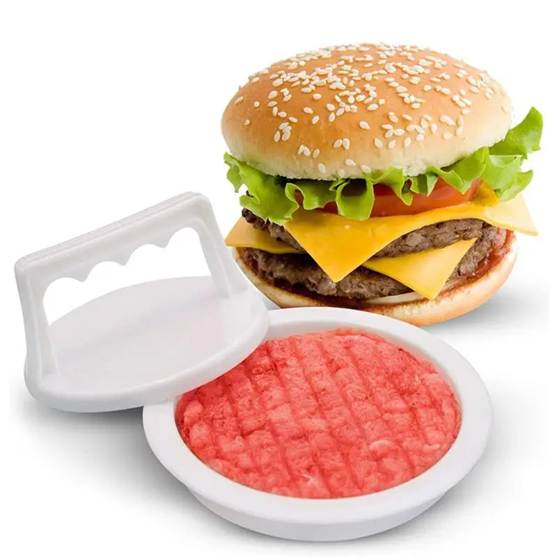 Round Shape Hamburger Press Food-Grade Plastic Hamburger Meat Beef Grill Burger Press Patty Maker Mold Mould Kitchen Tool