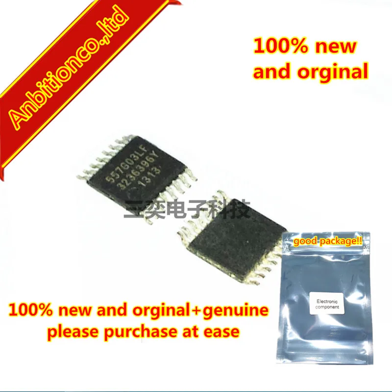 10pcs 100% new and orginal ICS557G-03LFT silk-screen 557G03LF TSSOP-16 PCI-EXPRESS CLOCK SOURCE  in stock