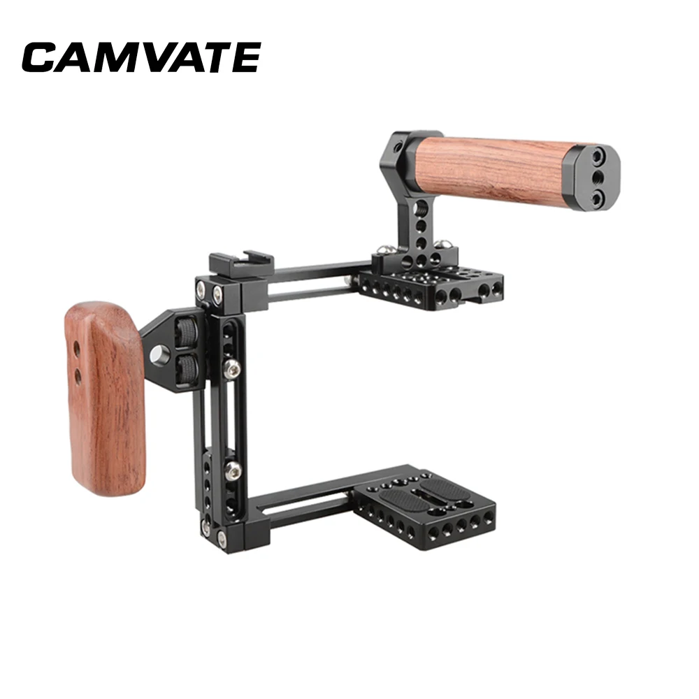 CAMVATE Camera Cage For Canon 60D,80D,5D MarkIII,5D MarkIII,7D ,5DS,5DSR,50D,40D,EOS 30D,6D,Nikon D7100,DF,D7200,D300S,D610,A99