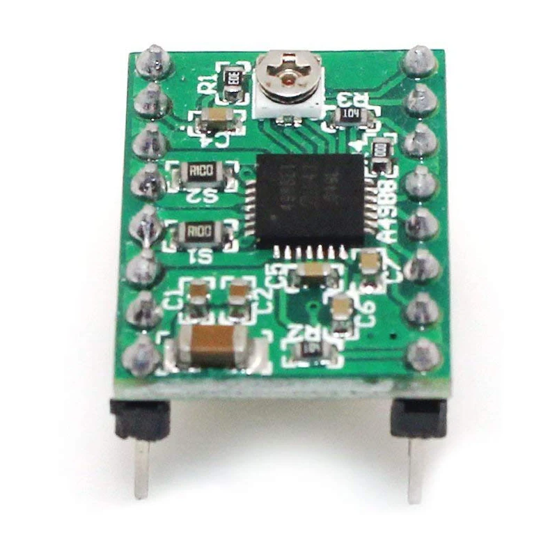 Módulo de buzo de Motor paso a paso A4988, Compatible con disipador de calor para rampas de controlador de impresora 3D 1,4, 5 uds.