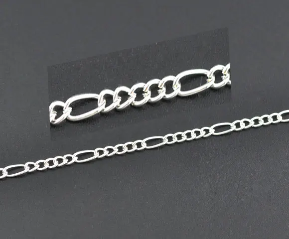 

DoreenBeads Silver color Links-Opened Chains Findings 10M length (B09583), yiwu