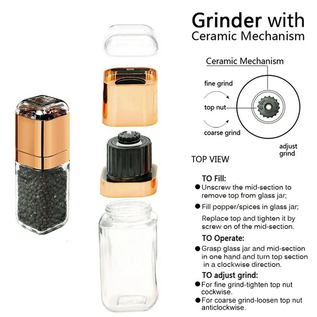 Professional Pepper Grinder Pepper Mill Shaker Manual Pepper Salt Mill Grinder Seasoning Kitchen Supplies BBQ Tools For Home