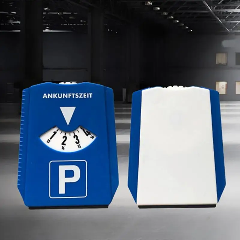 Car Parking Disc Timer Arrival Time Blue Plastic Display Parking Time Tool With Snow Shovel Auto Accessories