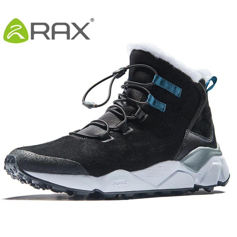 RAX Snow Boots Men Outdoor Sports Sneakers  for Men Women Hiking Boots Waterproof Plush Lining Trekking Boots Anti-slip Toursim