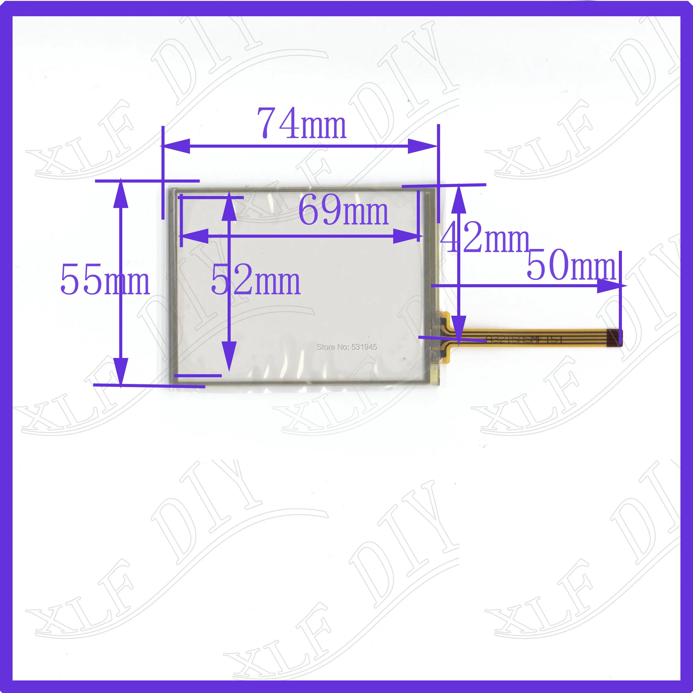 ZhiYuSun  74*55mm 3.5inch touch screen  74mm*55mm resistance screen  Digital general touch screen  this is compatible