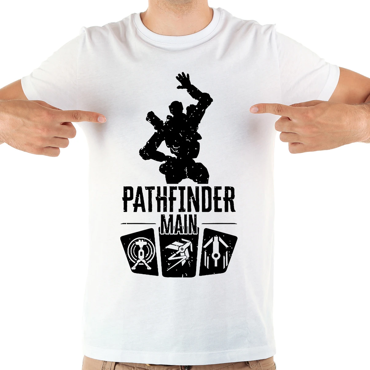 Apex Legends funny tshirt homme 2019 summer new white casual short sleeve Pathfinder Bangalore Caustic Mirage T Shirt men