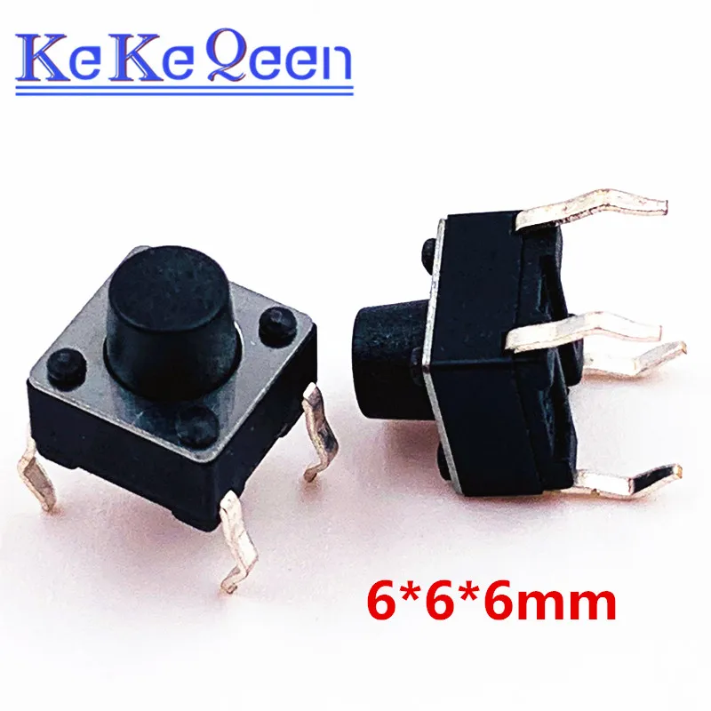 10pcs-100PCS Push Button Switches 6*6*6MM  6mm*6mm*6mm  DIP-4  Tactile Switches Push Button Tact Switch 6x6x6mm Micro Switch