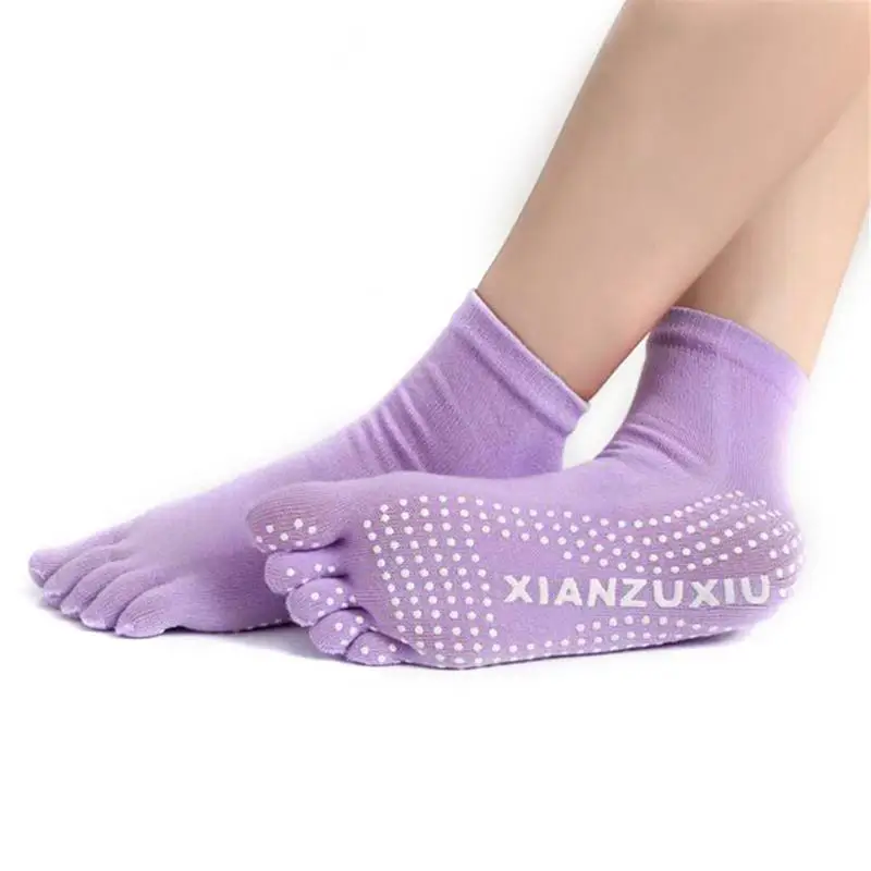 Sports Fitness Yoga Socks Five-toe Anti-skid Breathable Climbing Camping Hiking Running Cycling Yoga Women Dispensing Socks