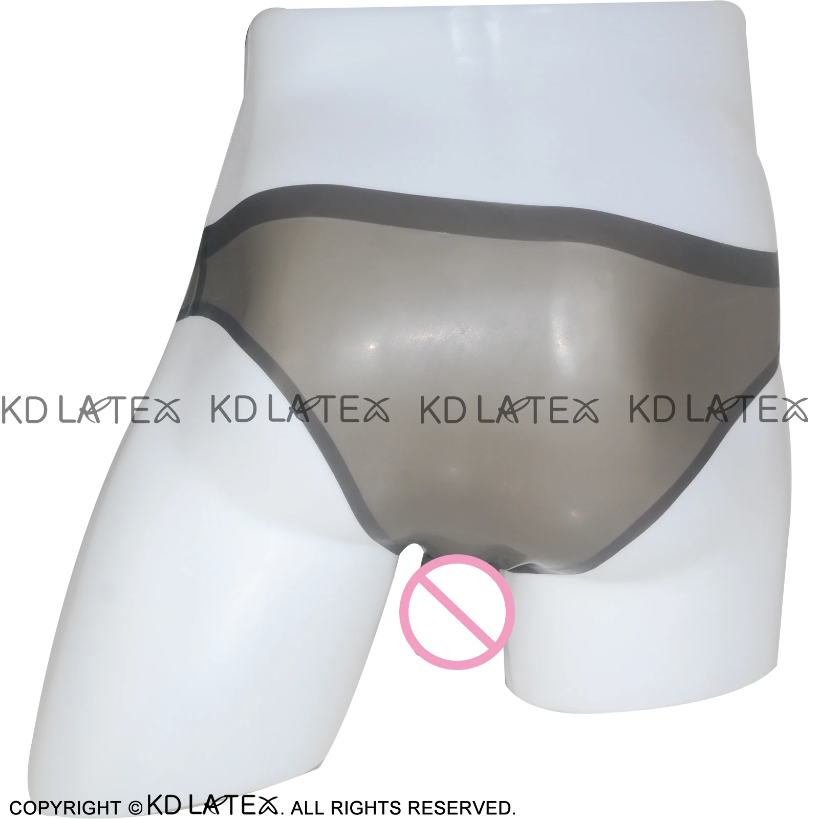 Przezroczysty czarny lateks bielizna z klejonym Penis płaszcza gumowe majtki spodenki spodenki DK-0002