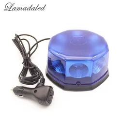 12V24V super bright blue 40W police led strobe lights beacon with magnetic for ambulance fire truck stroboscope warning lamp