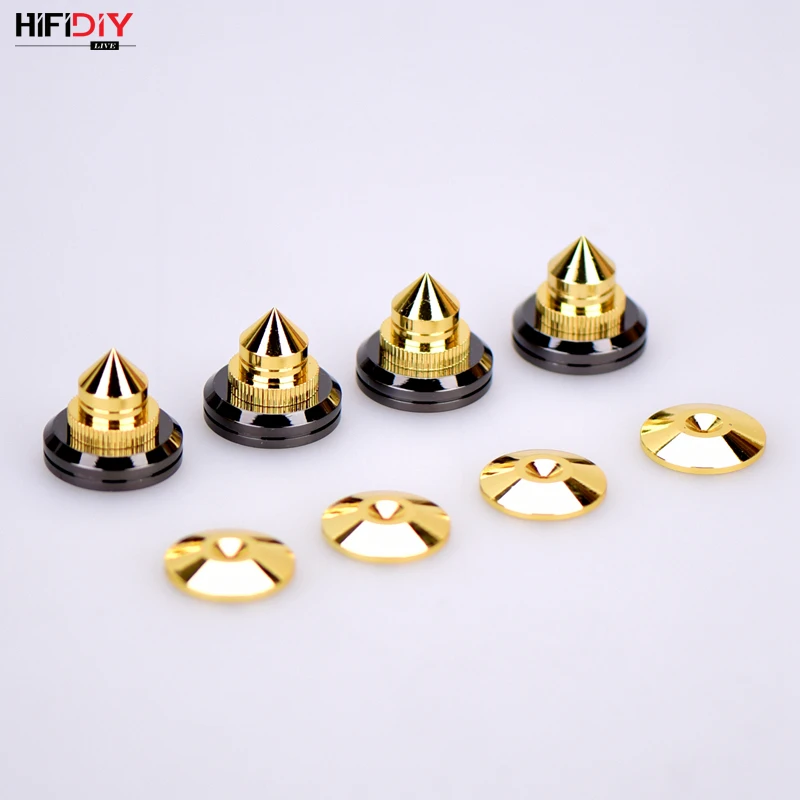 HIFIDIY LIVE 4 Sets or 4 PCS speaker Stand Feet Foot Pad zinc alloy metal (NOT pure copper) Spikes Cone Floor Foot Nail M28*26