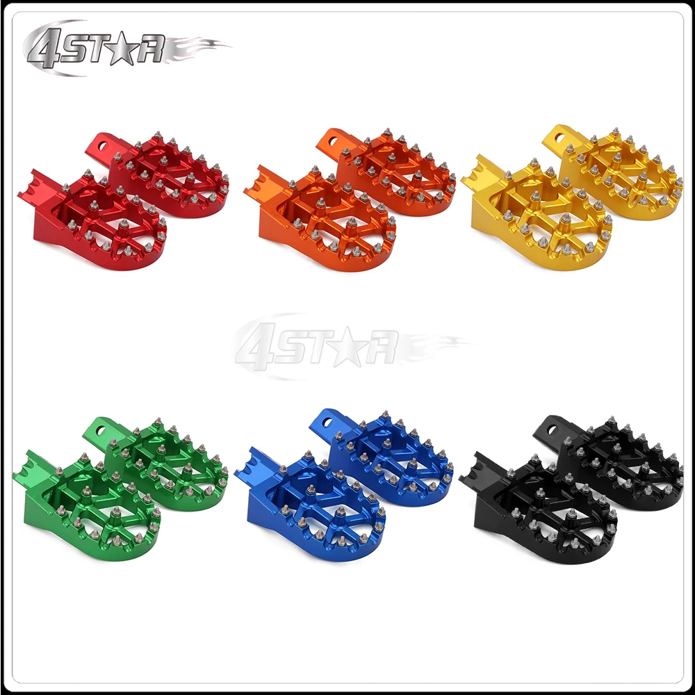 Motorbike Billet CNC Colorful Foot Pegs Pedals Rests For HONDA CRF XR 50 70 110 Pit Bike KAYO Xmotor Apollo M2R SDG DHZ SSR