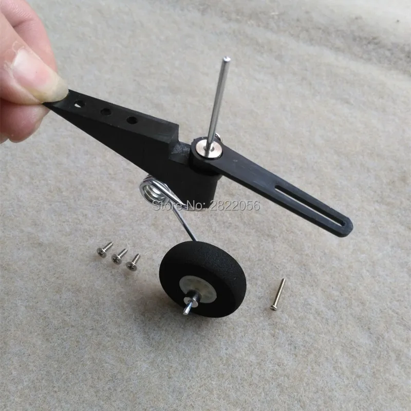 1set 50-120 class steering tail wheel COMBO fiber glass bracket + wheel + steering system aircraft tail wheel