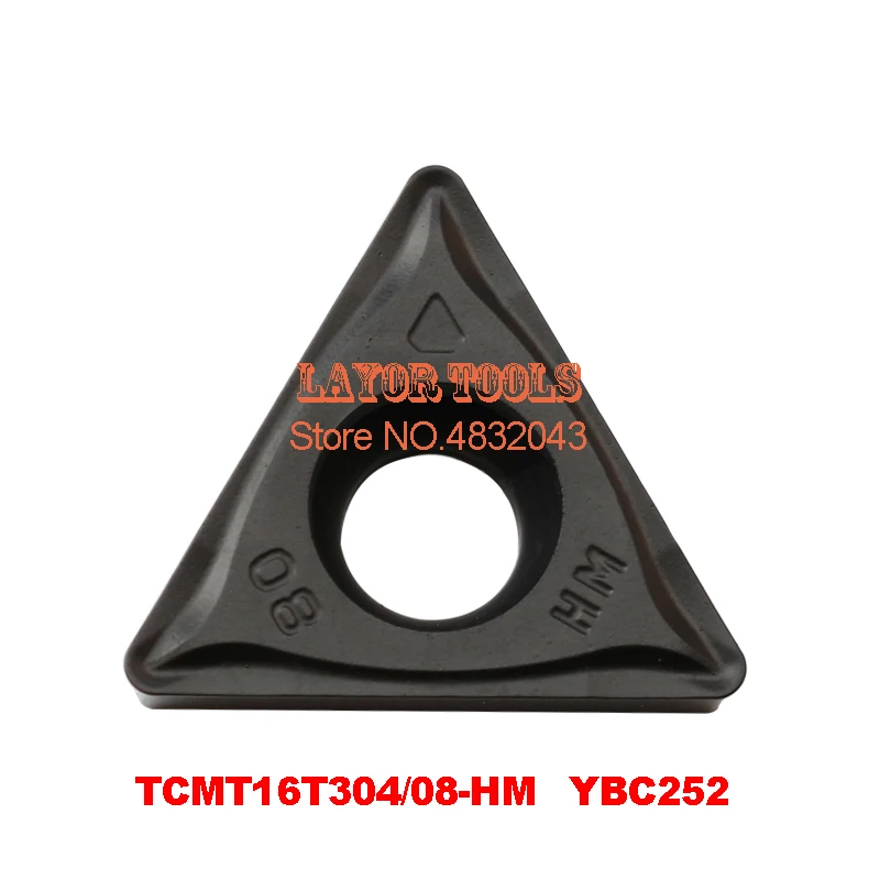 

(10pcs/Lot) TCMT16T304-HM YBC252/TCMT16T308-HM YBC252 cemented carbide turning insert CVD coating Negtive insert