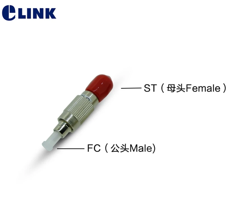 FC-ST FM hybrid adaptor pria ke wanita fiber optical coupler SM MM APC ftth konektor Gratis pengiriman pabrik pasokan ELINK 5 buah