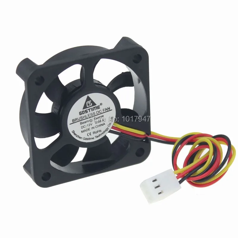 200 Pieces LOT 12V 3Pin 5010 5cm 50mm 50x50x10mm Ventilation Axial Flow DC Cooling Fan