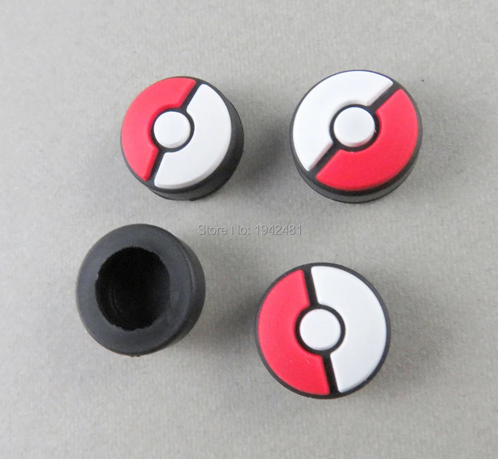 4pcs Silicone For Poke Ball Non-slip Thumb Grips Cap Button Joystick Skin Cover Caps